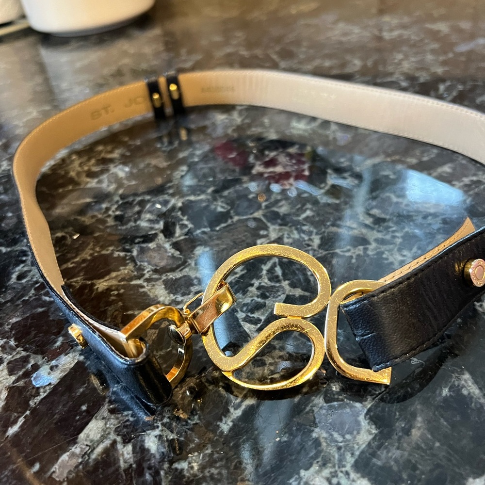 St John leather Monogram Belt, small - Picture 4 of 10